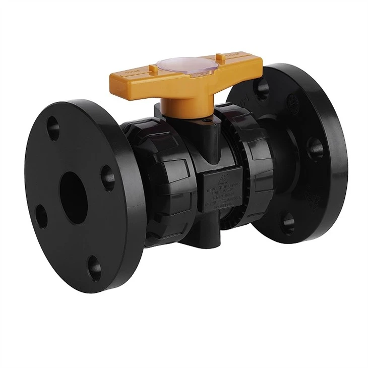pvc true union ball valve side view