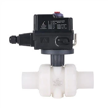 전기 작동식 PVDF 트루 유니온 볼 밸브